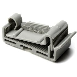 HellermannTyton FC1.2AH4 | Flat Ribbon Cable Clamp, Adhesive, 1.2'' Max Cable Width, 0.156" Hole Dia, Pa66, Gray, 500/Pkg