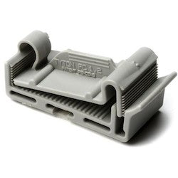 HellermannTyton FC1.2AK2 | Flat Ribbon Cable Clamp, Adhesive, 1.2'' Max Cable Width, 0.156" Hole Dia, Pa66, Gray, 50/Pkg