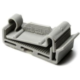 HellermannTyton FC1.2AK2 | Flat Ribbon Cable Clamp, Adhesive, 1.2'' Max Cable Width, 0.156" Hole Dia, Pa66, Gray, 50/Pkg