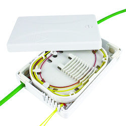 HellermannTyton FDES-E | Fiber Distribution Enclosure, Splice Only, White, 1/pkg