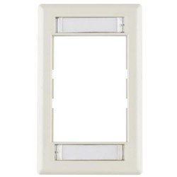HellermannTyton FPM-FW | Modular Faceplate, ABS, Office White, 1/pkg