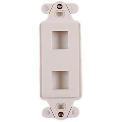 HellermannTyton FPRMF2-FW | Rectangular Decorator 2 Port Mounting Frame, ABS 94V-0, Office White