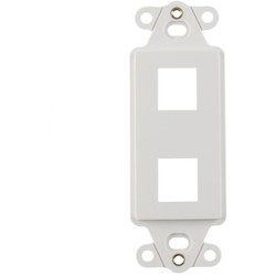 HellermannTyton FPRMF2-W | Rectangular Decorator 2 Port Mounting Frame, ABS 94V-0, White, 1/pkg