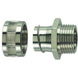 HellermannTyton FU20-M20-M | Metallic Compression Fitting, Fixed Straight, M20 Metric Thread, 1/2" (20Mm) Dia, Npb Metal, 10/Pkg