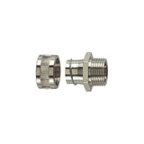 HellermannTyton FU20-M20-M | Metallic Compression Fitting, Fixed Straight, M20 Metric Thread, 1/2" (20Mm) Dia, Npb Metal, 10/Pkg