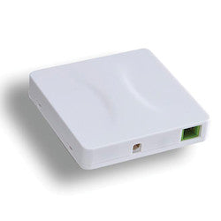 HellermannTyton FWO-SAP-R | Fiber Wall Outlet, SC-APC Simplex, With Adapter and 900um Buffered 1 m Pigtail in Right Port, ABS, White