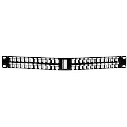 HellermannTyton GSTAPP-1U48SC | GST Angled Modular Patch Panel 48 Port, 1U, Steel, Black, 1/box