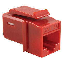 HellermannTyton GSTJC6U-RD | GST Category 6 UTP Modular Keystone Jack, Plenum Rated, Red, 1/bag