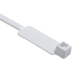 HellermannTyton IT18FL10L4 | Identification Tie, 4.3" Long, 18Lb Tensile Strength, Pa66, White, 200/Pkg