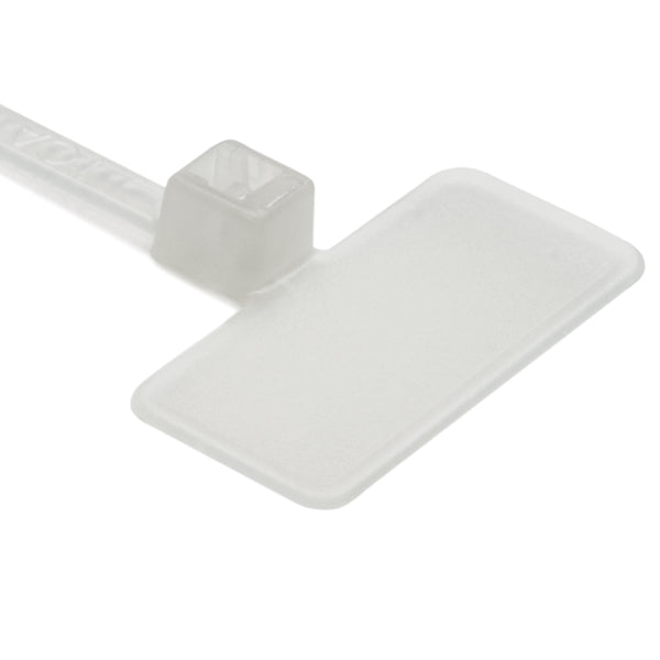 HellermannTyton IT18FL9L4 | Identification Tie, 4.3" Long, 18Lb Tensile Strength, Pa66, Natural, 200/Pkg