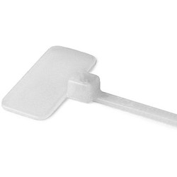 HellermannTyton IT18FL9L4 | Identification Tie, 4.3" Long, 18Lb Tensile Strength, Pa66, Natural, 200/Pkg