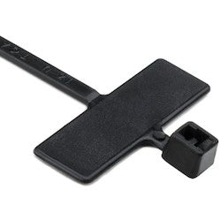 HellermannTyton IT18R0C2 | Identification Tie, 3.9" Long, 18Lb Tensile Strength, Pa66, Black, 100/Pkg