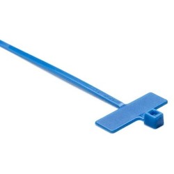 HellermannTyton IT18R6C2 | Identification Tie, 3.9" Long, 18Lb Tensile Strength, Pa66, Blue, 100/Pkg