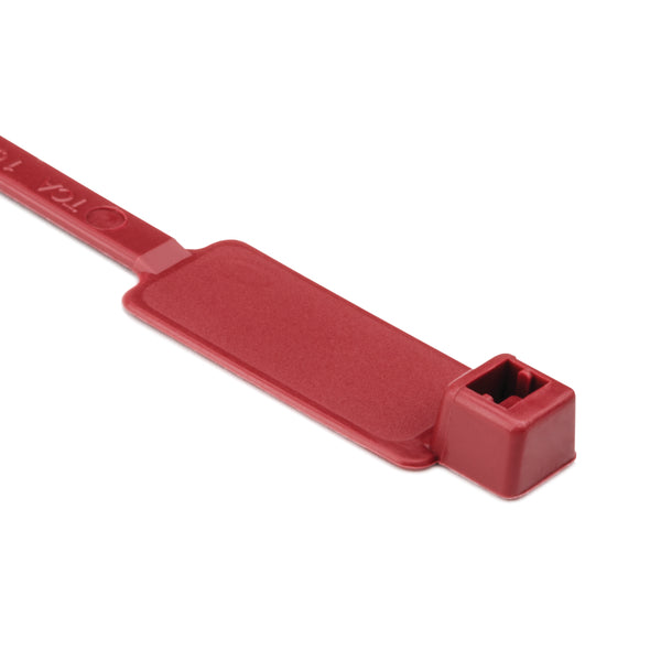 HellermannTyton IT50R2C2 | Milspec Identification Tie, 8" Long, Ms3368, 50Lb Tensile Strength, Pa66, Red, 100/Pkg