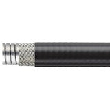 HellermannTyton LTBRDP25B-25M | Helaguard Spiral Metallic Conduit, Flexible, 0.75" (25Mm) Dia, Gs/Pvc, Black, 82Ft/Reel