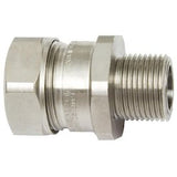 HellermannTyton LTP20-050-EXD | Hazardous Area Liquid-Tight Flex Met Comp Fitting, Straight, 1/2" Npt Thread, 0.50" (20Mm) Dia, Metal, 1/Pkg