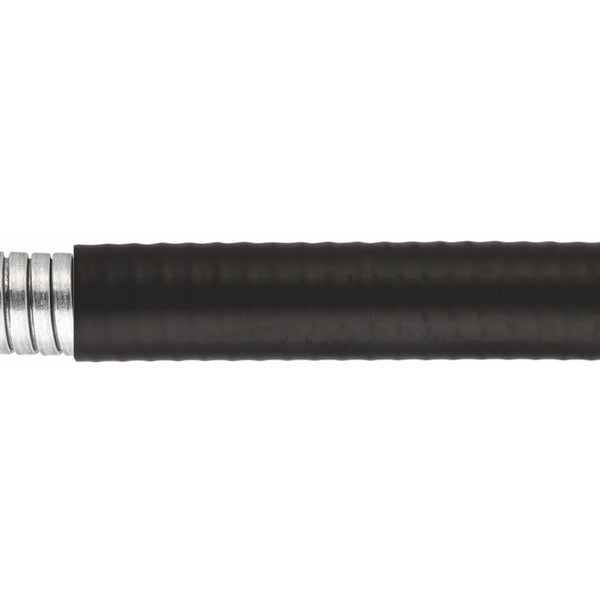 HellermannTyton LTP32B-25M | Helaguard Spiral Metallic Conduit, Flexible, 1.0" (32Mm) Dia, Gs/Pvc, Black, 82Ft/Reel