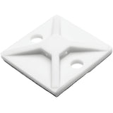 HellermannTyton MB4A10H4 | Rubber Adhesive Cable Tie Mount, 1.12" X 1.12", Use With T18-T50 Cable Tie, Pa66, White, 500/Pkg