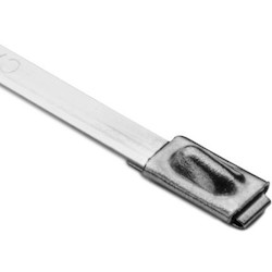 HellermannTyton MBT14H-S | Stainless Steel Tie, 14.3" Long, 450lb Tensile Strength, SS304, Metal, 50/pkg