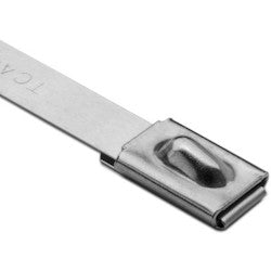 HellermannTyton MBT14H | Stainless Steel Tie, 14.3" Long, 450lb Tensile Strength, SS316, Metal, 50/pkg