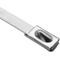 HellermannTyton MBT14S | Stainless Steel Tie, 14.3" Long, 202lb Tensile Strength, SS316, Metal, 100/pkg