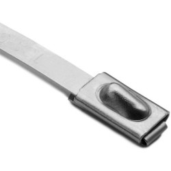 HellermannTyton MBT8S-S | Stainless Steel Tie, 7.9" Long, 202lb Tensile Strength, SS304, Metal, 100/pkg