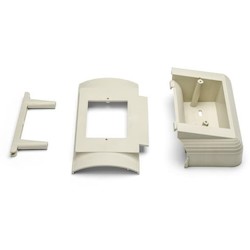 HellermannTyton MCRI-OB | InfoStream Multi-Channel Raceway Offset Box, PVC, Ivory, 1/pkg