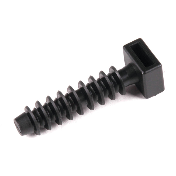 HellermannTyton MMB.50M4 | Masonry Cable Tie Mount, 1.24"L, .25" Hole Dia, .18" Max Cable Tie Width, PA66STHS, Black, 1000/pkg