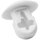 HellermannTyton PBM10C2 | Push-Button Cable Tie Mount, 0.25" Hole Dia, 0.12" Max Panel, 0.2" Max Tie Width, Pa66, White, 100/Pkg