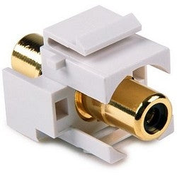 HellermannTyton RCAINSERTB-W | RCA Coupler Module With Black Stripe, White