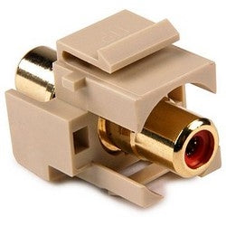 HellermannTyton RCAINSERTR-I | RCA Coupler Module With Red Stripe, Ivory