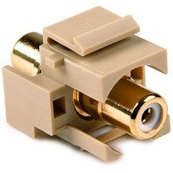 HellermannTyton RCAINSERTW-I | RCA Coupler Module With White Stripe, Ivory