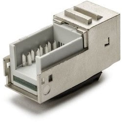 HellermannTyton RJ45FC6AS | Category 6A Shielded Modular Jack, Mill Finish, 1/bag