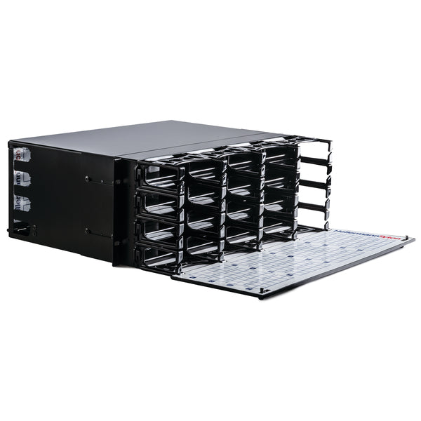 HellermannTyton RNA4UCN | RapidNet Distribution Chassis, 7.0 " Height, 16.0" Deep, 19.0 " Length, Metal, Black, 1/pkg