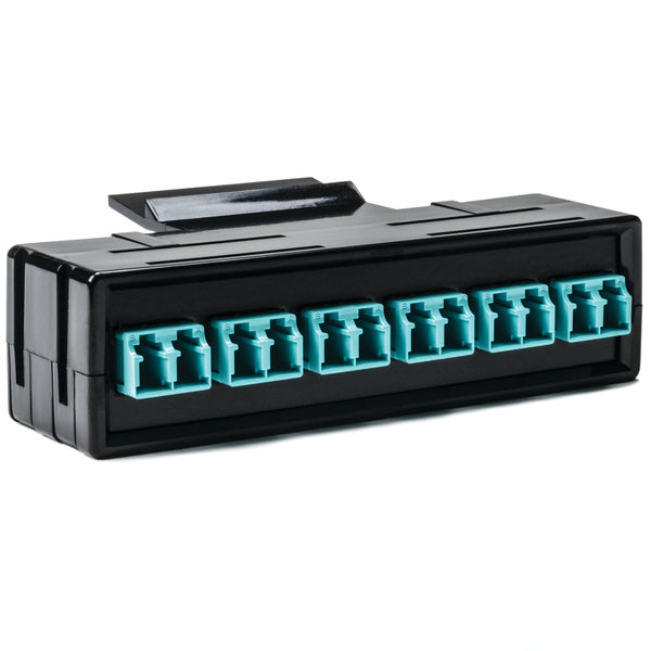 HellermannTyton RNGFAP6DMMQLC | Rapidnet Fiber Adapter Panel 6 Dup, Mm, Lc Aqua 1/Pkg