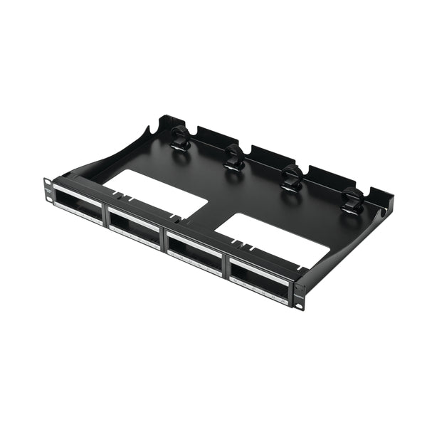 HellermannTyton RNGPP1URCM | Rapidnet Panel With Rear Cable Management, Black, 1/Pkg