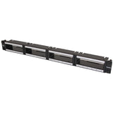 HellermannTyton RNGPP1URS | Rng Series Rapidnet Modular Panel With Rack-Snap 1U, Black, 1/Box