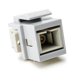 HellermannTyton SCMMINSERT-W | SC Multimode Fiber Insert, Beige, White, 1/pkg