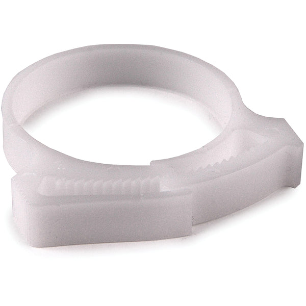 HellermannTyton SNP3310H4 | Snapper Hose Clamp, 1.29 - 1.58" Bundle Diameter, Pom, White, 500/Pkg