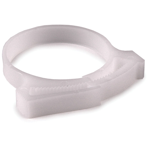 HellermannTyton SNP3610H4 | Snapper Hose Clamp, 1.46 - 1.69" Bundle Diameter, Pom, White, 500/Pkg