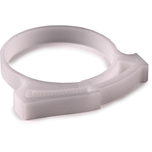HellermannTyton SNP3810H4 | Snapper Hose Clamp, 1.62 - 1.89" Bundle Diameter, Pom, White, 500/Pkg