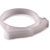 HellermannTyton SNP3810H4 | Snapper Hose Clamp, 1.62 - 1.89" Bundle Diameter, Pom, White, 500/Pkg