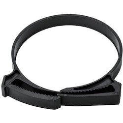 HellermannTyton SNP50GHS0C2 | Snapper Hose Clamp, 2.06"-2.31" Bundle Diameter, PA66GF13, Black, 100/pkg