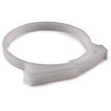 HellermannTyton SNP6010C2 | Snapper Hose Clamp, 2.26"–2.58" Bundle Diameter, Pom, White, 100/Pkg