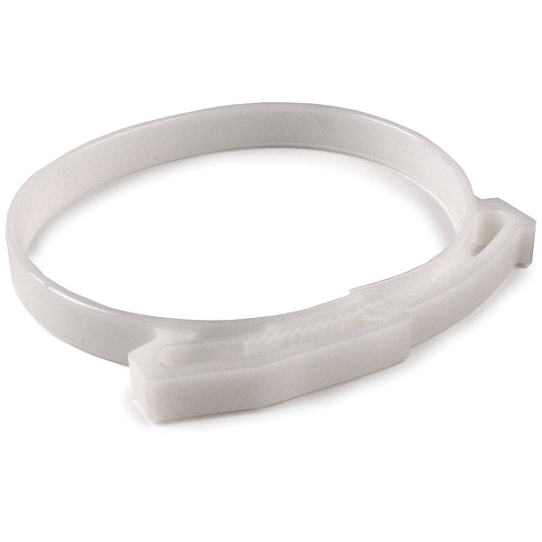 HellermannTyton SNP7010C2 | Snapper Hose Clamp, 2.62"-3.1" Bundle Diameter, POM, White, 100/pkg