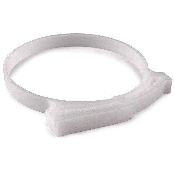 HellermannTyton SNP7610C2 | Snapper Hose Clamp, 2.85"-3.17" Bundle Diameter, POM, White, 100/pkg