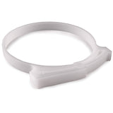 HellermannTyton SNP7610C2 | Snapper Hose Clamp, 2.85"-3.17" Bundle Diameter, POM, White, 100/pkg