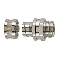 HellermannTyton SSU20-M20-S | Metallic Compression Fitting, Straight Swivel, M20 Metric Thread, 1/2" (20mm) Dia, SS316 Metal, 1/pkg