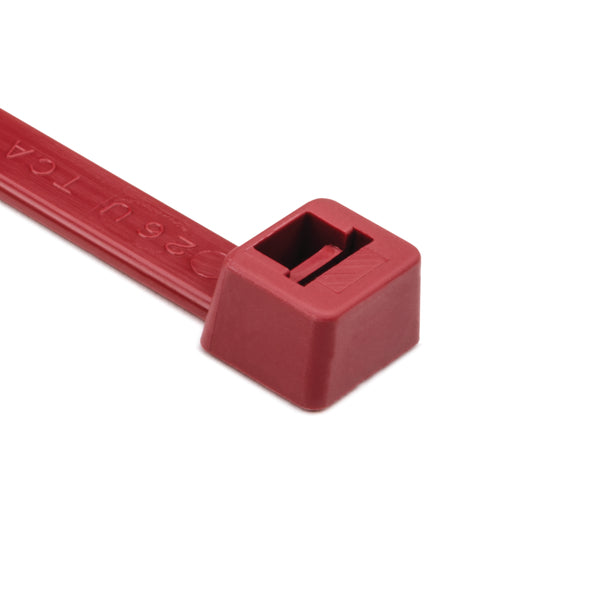 HellermannTyton T120R2H4 | Heavy Duty Cable Tie, 15.2" Long, UL Rated, 120lb Tensile Strength, PA66, Red, 500/pkg
