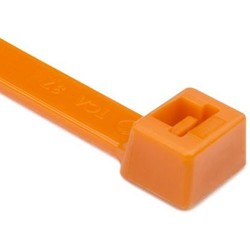 HellermannTyton T120R3H4 | Heavy-Duty Cable Tie, 15.2" Length, UL Rated, 120 lb Tensile Strength, PA66, Orange, 500/Pack